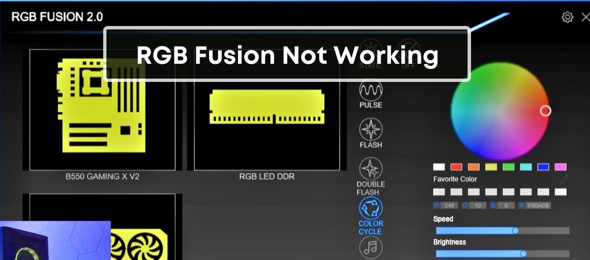 Gigabyte Aorus RGB Fusion 2.0 Not Working