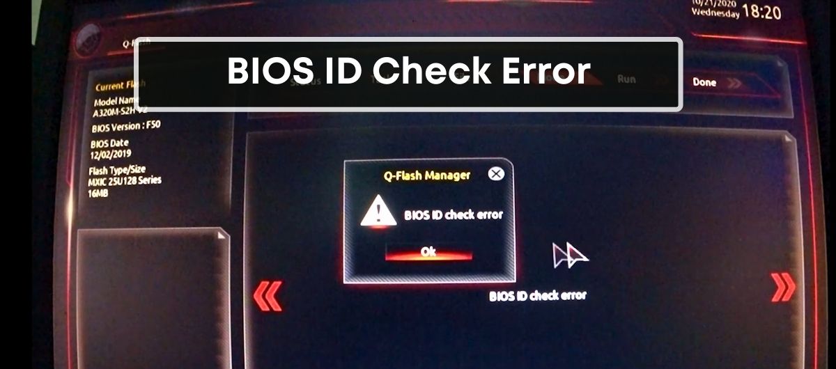 Gigabyte BIOS ID Check Error